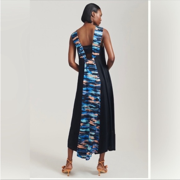 ANTHROPOLOGIE Maeve V Neck Maxi Dress Size 10 - Picture 3 of 9